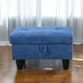 thumbnail image 1 of JESTOP 28.5" Ottoman with Storage, Fabric Ottoman Foot Rest Stool, Rectangle Upholstered Footstool, Storage Bench, 1 of 7