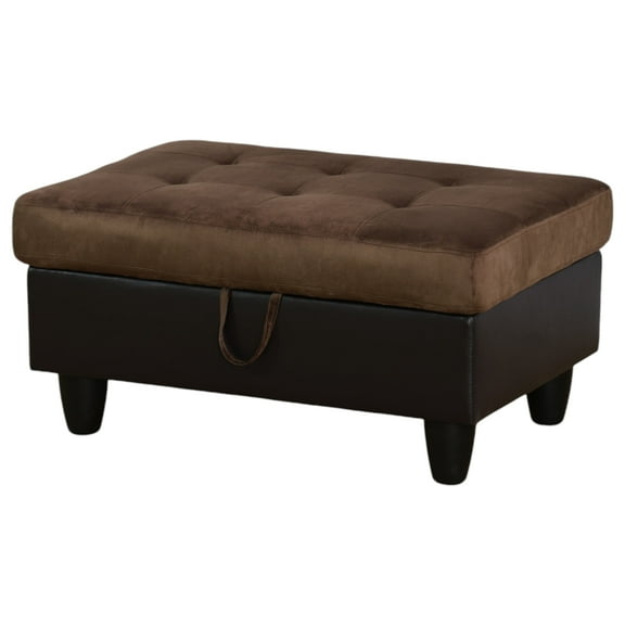 "JESTOP Fabric Storage Ottoman, Rectangle Upholstered Footstool, 34"""