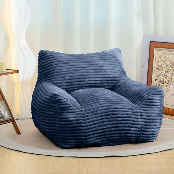 JESTOP Bean Bag Chair for Adults with Armrests, Lazy Floor Sofa Cozy Single Cloud Mini Couch, Corduroy Reading Chair for Living Room Bedroom