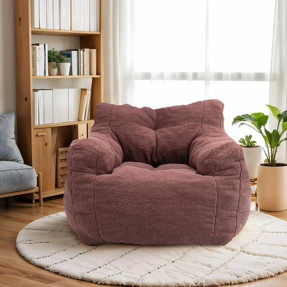 JESTOP Bean Bag Chairs, Tufted Soft Stuffed with Filler, Fluffy and Lazy Sofa, Cozy Chair for Bedroom Living Room Dorm Apartment