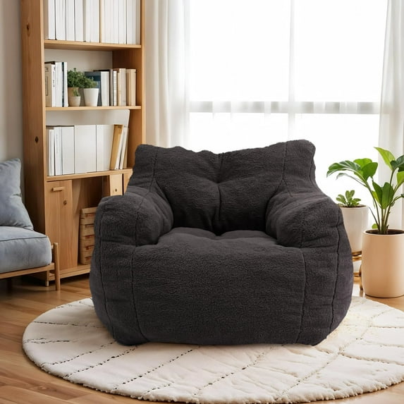 JESTOP Bean Bag Chairs, Tufted Soft Stuffed with Filler, Fluffy and Lazy Sofa, Cozy Chair for Bedroom Living Room Dorm Apartment