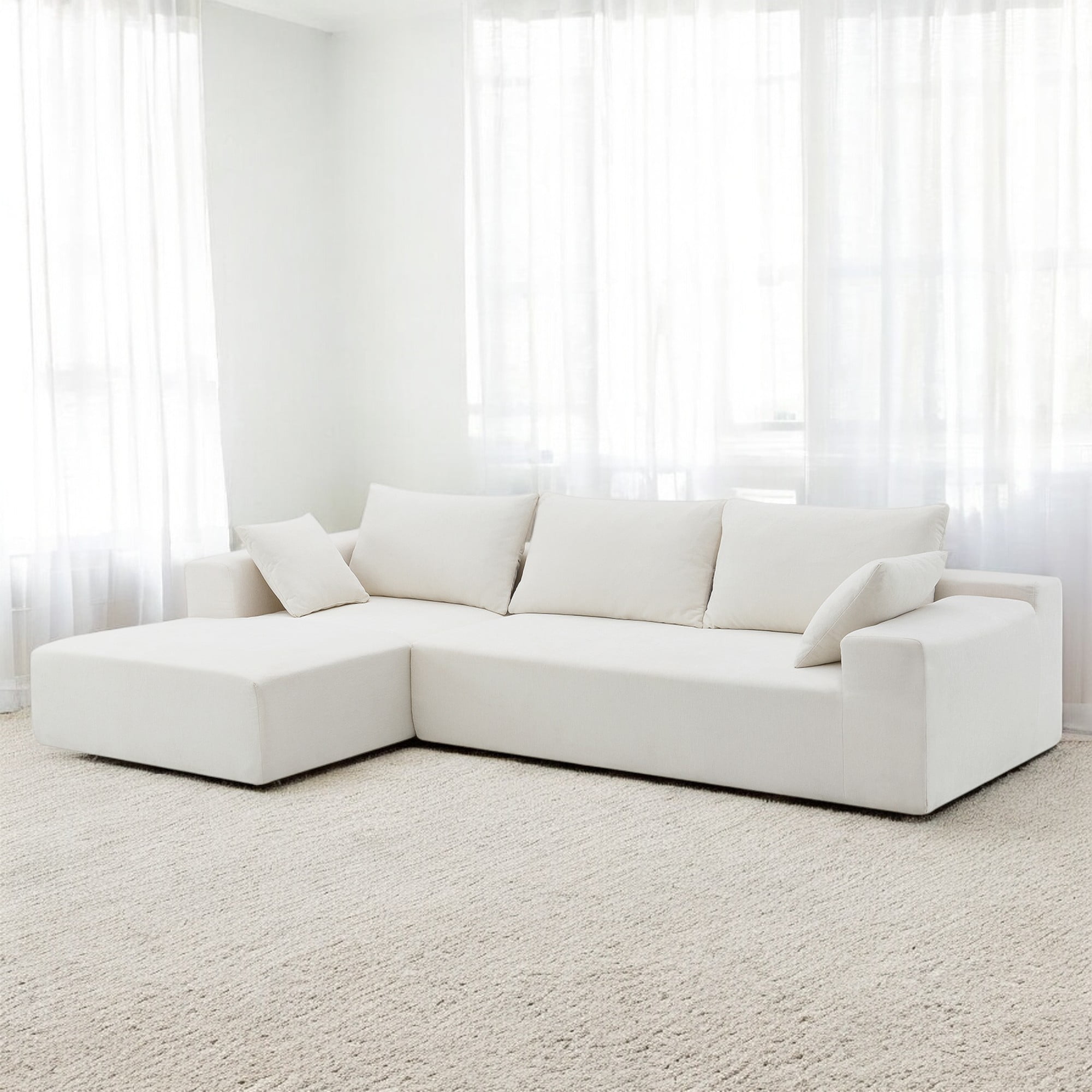 JESTOP Compressed Chenille Modular Sectional Sofa Set