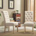 thumbnail image 1 of JESTOP Dining Chair Set of 2, Upholstered Chairs with Wooden Legs for Kitchen, Dinging Room, Living Room, 1 of 10