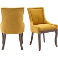 thumbnail image 1 of JESTOP Fabric Vintage Upholstered Dinging Chairs Set of 2, Farmhouse Solid Wood Kitchen Dining Room Chairs with Nailheads Legs, 1 of 8