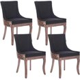 thumbnail image 1 of JESTOP Fabric Vintage Upholstered Dinging Chairs Set of 4, Farmhouse Solid Wood Kitchen Dining Room Chairs with Nailheads Legs, 1 of 10