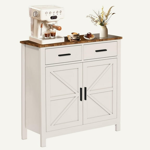 JESTOP Kitchen Storage Cabinet with Storage Drawer and Adjustable Shelf | Coffee Bar Cabinet | Entryway Sideboard for Kitchen | Living Dining Room | Bathroom
