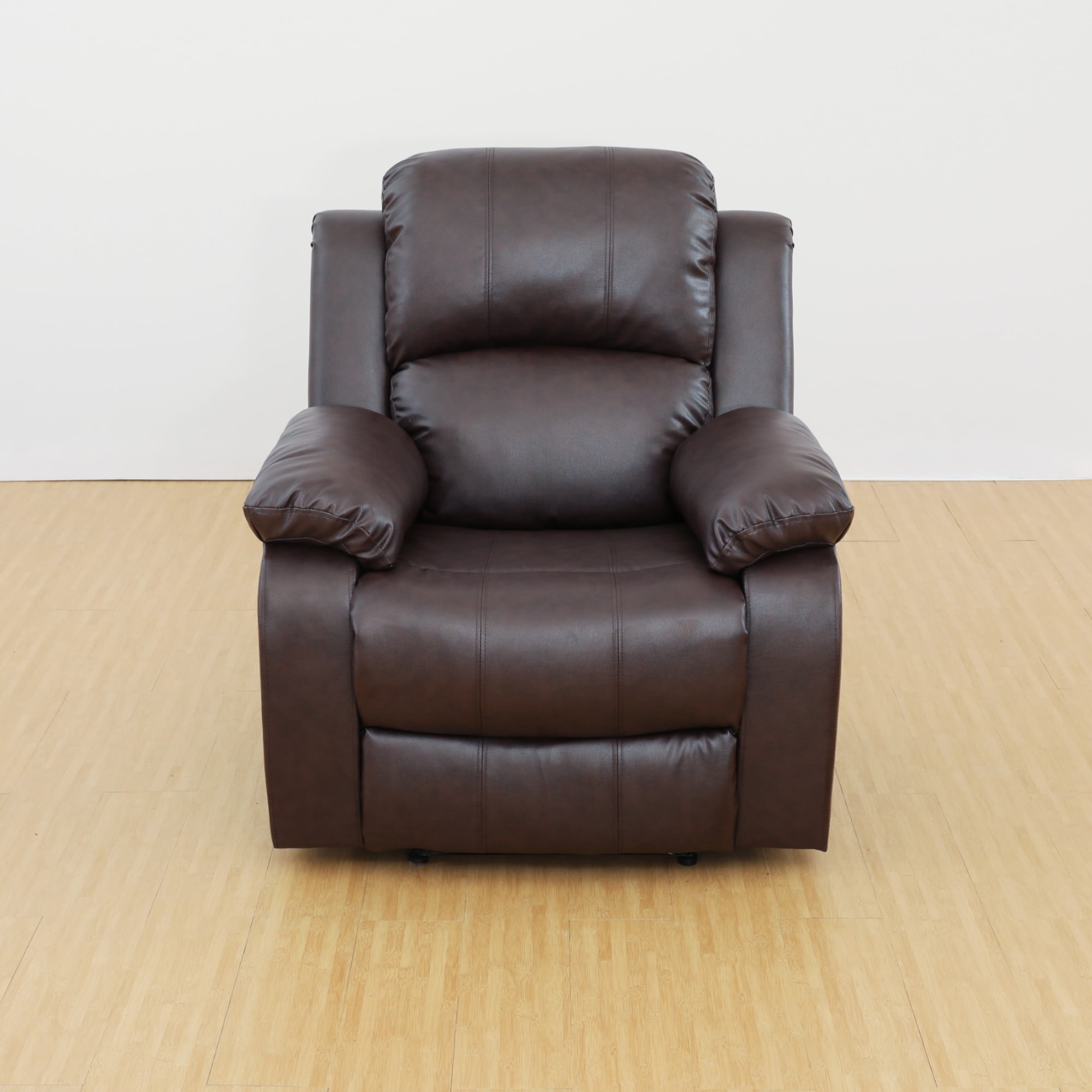 JESTOP Manual Recliner Chair, Overstuffed Faux Leather or Upholstered Single Sofa for Living Room Bedroom