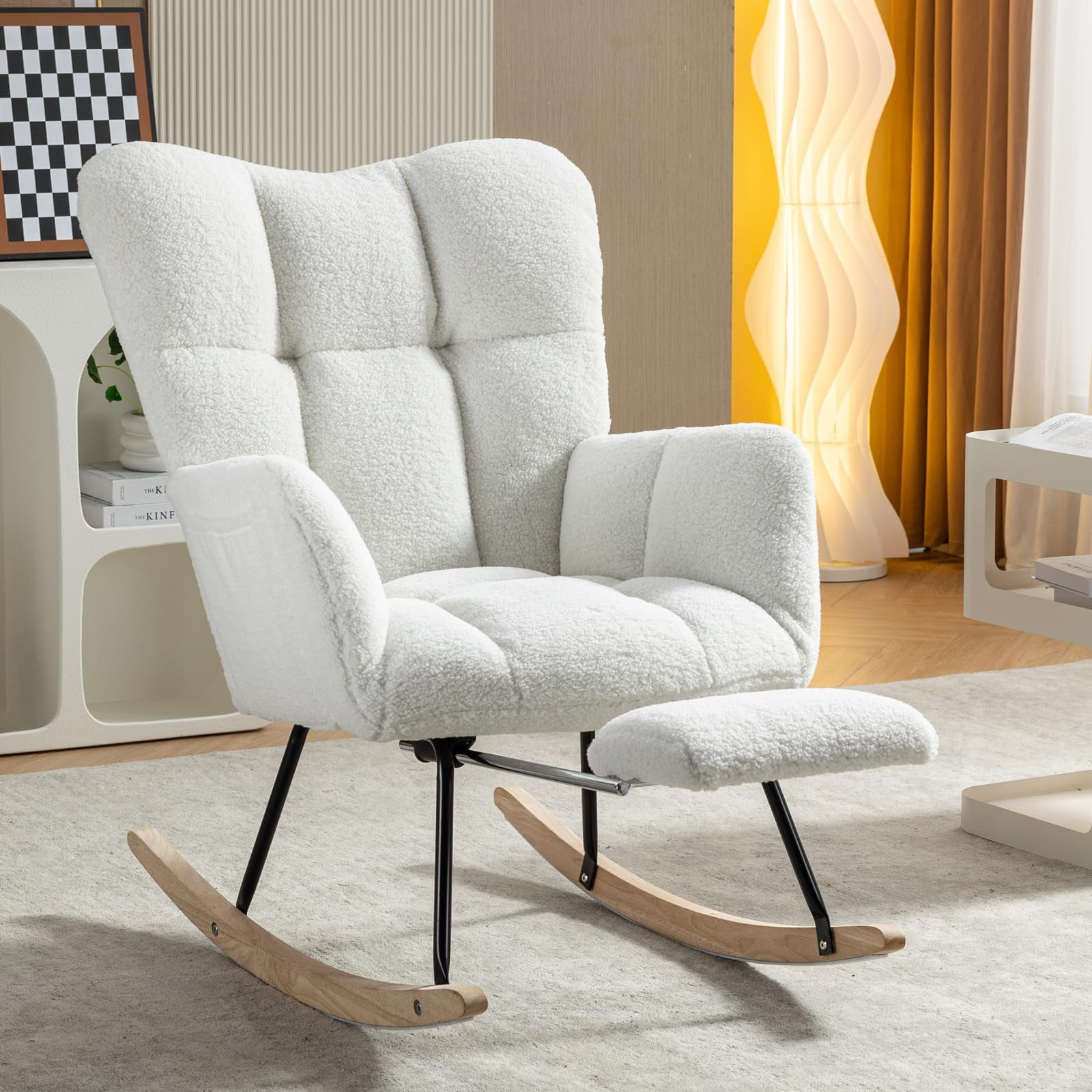 小物 Rockin'Chair JOINSUN Rocking Chair Nursery, Teddy Upholstered Glider