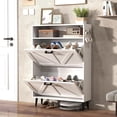 thumbnail image 1 of JESTOP Shoe Storage with Drawers for Entryway, Wood Shoes Organizers, Freestanding Large Shoe Rack with Adjustable Shelves for Hallway Foyer, 1 of 8