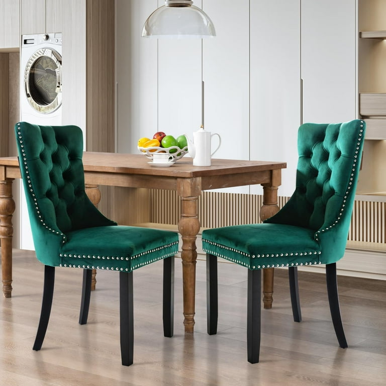JESTOP Velvet Dining Chairs Set of 2, Tall Back Side Chair, Modern