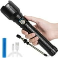thumbnail image 2 of Tactical High Lumens Flashlights LED Rechargeable 20000LM Super Bright Flash Light With Power Display Waterproof Small Flashlights For Camping Emergencies 6Modes Zoomable Pocket 2 of 11