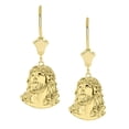 thumbnail image 1 of JESUS CHRIST HEAD LEVERBACK EARRINGS IN YELLOW GOLD :  10K, 1 of 1