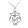 thumbnail image 1 of JESUS CRUCIFICATION CUT OUT PENDANT NECKLACE IN STERLING SILVER - Pendant with 22" chain, 1 of 1