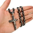 thumbnail image 1 of JESUS Cross Stainless Steel Christ Cross Necklace Mens Crucifix Metal Pendant, 1 of 4