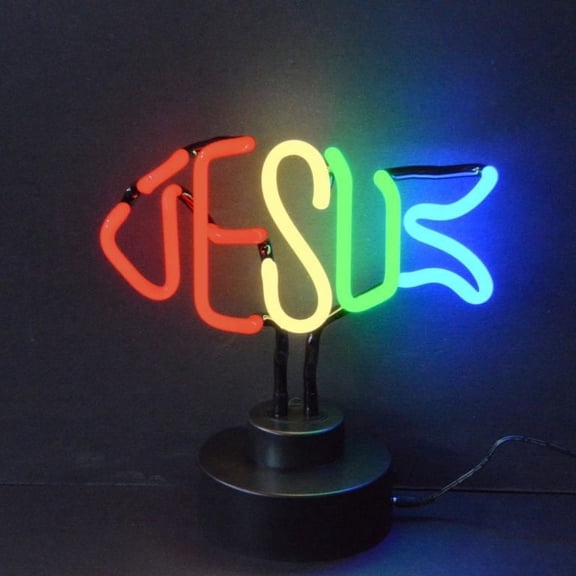 JESUS FISH NEON SCULPTURE 4JFISH
