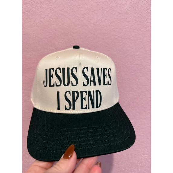 JESUS SAVES - I SPEND SnapBack Hat | Vacation Hat