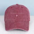 thumbnail image 1 of JESUS SAVES Letter Embroidered Color Block Trucker Hat Unisex Adjustable Cotton Breathable Fashion Cap for Travel Daily Wear, 1 of 10