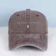 thumbnail image 1 of JESUS SAVES Letter Embroidered Color Block Trucker Hat Unisex Adjustable Cotton Breathable Fashion Cap for Travel Daily Wear, 1 of 10