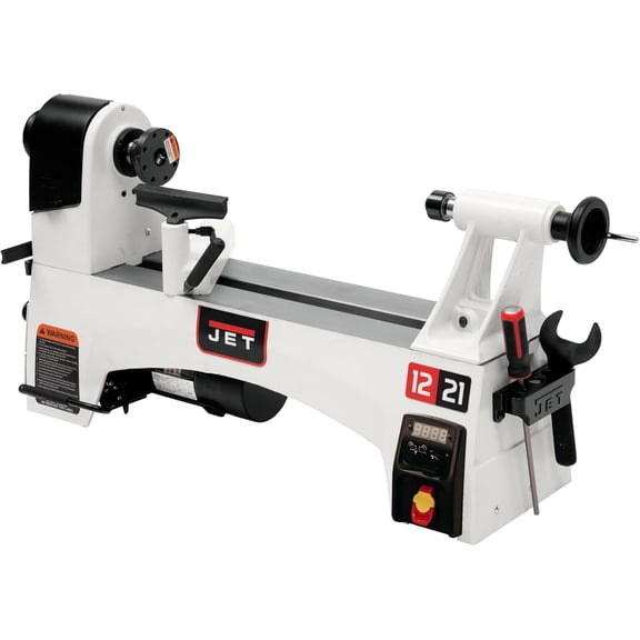 JET 12" x 21" Variable-Speed Woodworking Lathe, 1 HP, 115V 1Ph (Model JWL-1221VS)