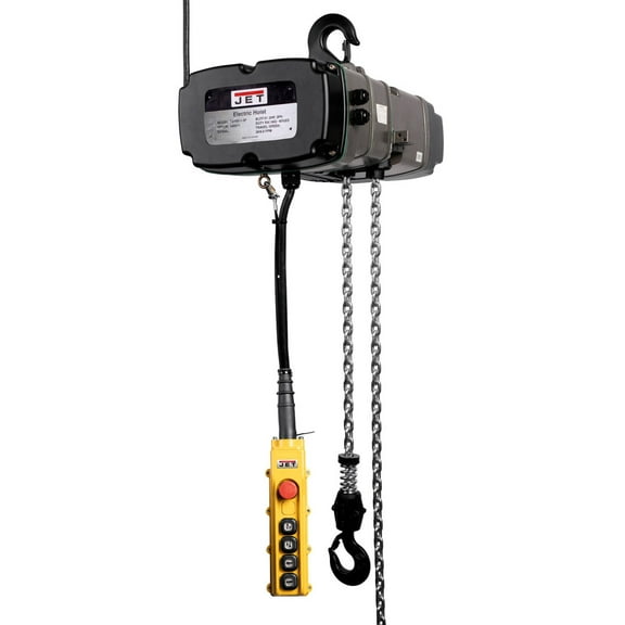 JET 140240 230V 16.8 Amp TS Series 2 Speed 2 Ton 20 ft. Lift 3-Phase Electric Chain Hoist