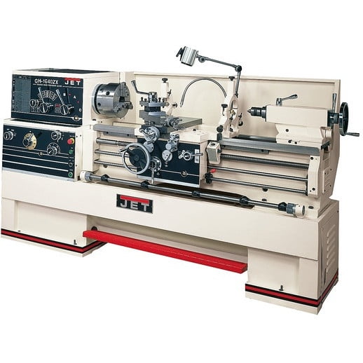 JET 321493 Lathe with 2-Axis ACU-RITE Digital Readout 200S Collet Closer and Taper Attachment Installed