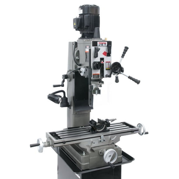 JET 351158 JMD-45GH Geared Head Square Column Mill Drill with Newall DP500 2-Axis DRO