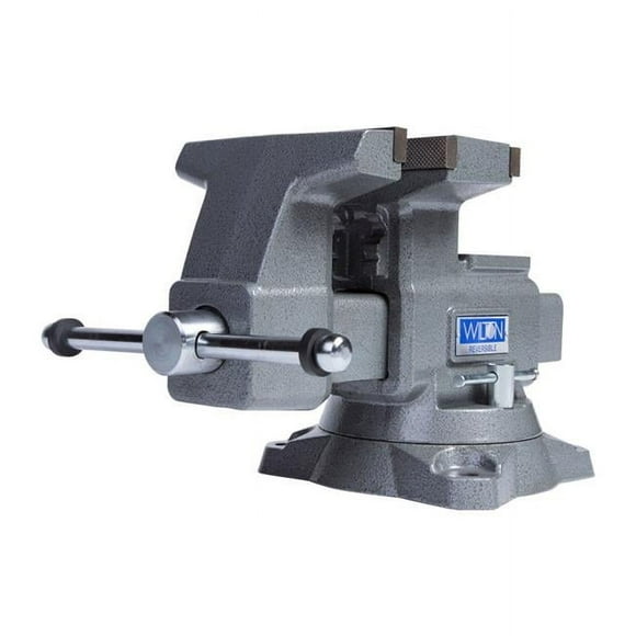 JET Equipment B3081208 6.5 in. Wilton Reversible Bench Vise Jaw with 360 deg Swivel Base - Gray