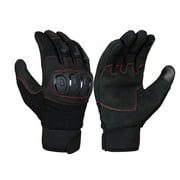 JET Motorcycle Motorbike Gloves Summer Vented Hard Knuckle Touch Screen Gloves Men ATV Riding ECCO (2XL, Black)