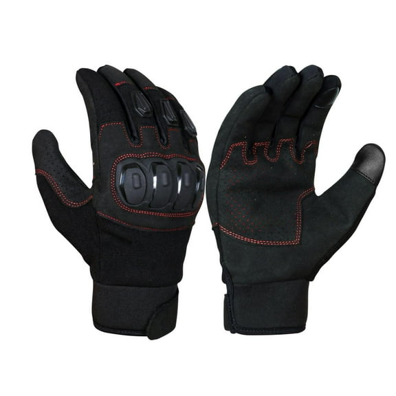 JET Motorcycle Motorbike Gloves Summer Vented Hard Knuckle Touch Screen Gloves Men ATV Riding ECCO (2XL, Black)