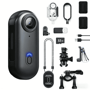 JETO Mini Body Camera, 1080P, 32GB, 150 Degree Wide Angle, Magnetic Clip, Waterproof, Black