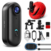 JETO 4K Mini Body Camera 64GB, Wearable Magnetic Clip-On Camera, 150  Wide Angle POV, WiFi App Live View, Waterproof Case, Helmet/Bike Mount, Action Camera for Travel Cycling Motorcycle Vlog