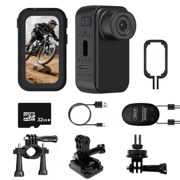 JETO G30 Mini Wearable POV Body Camera, 1080P HD 32GB Storage Thumb Action Camera for Bike Vlog Recording