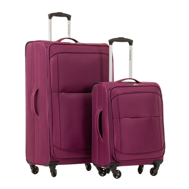JETSTREAM 2pc Softside Rolling Spinner Upright Set, Checked and Carry ...