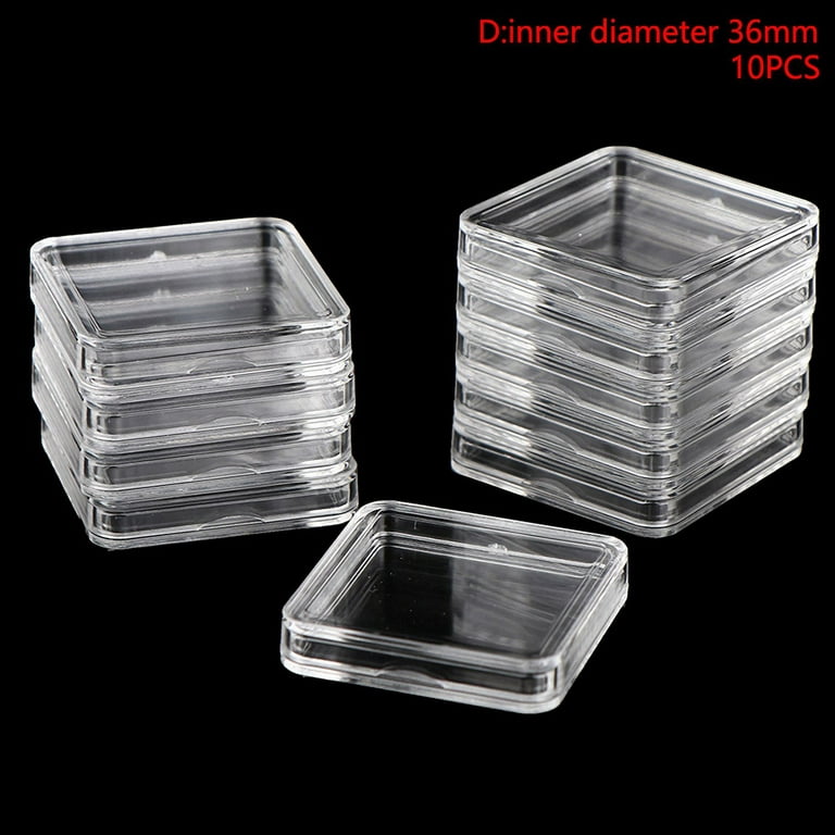 JETTINGBUY 10PCS Square Clear Protector Containers Case For Token Board  Game Holder Boxes