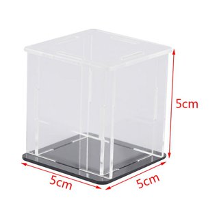 Clear Acrylic Boxes with Lid 3.15x3.15x2.375 Inches Pack of 8 Storage Box, Gift Box and Treat Box. Lucite Cube Display Boxes