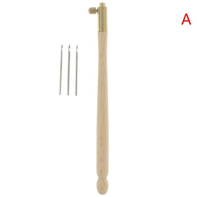 JETTINGBUY 1PC French Embroidery Needles Tambour Crochet Hook Luneville Hook with 3 Needles