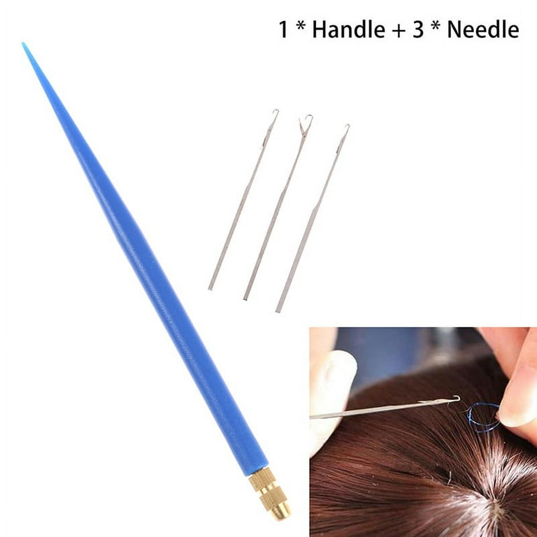 JETTINGBUY 1Pair Ventilation Needles Front Lace Wigs Toupee Make Net  Crochet Hook Pins Extension