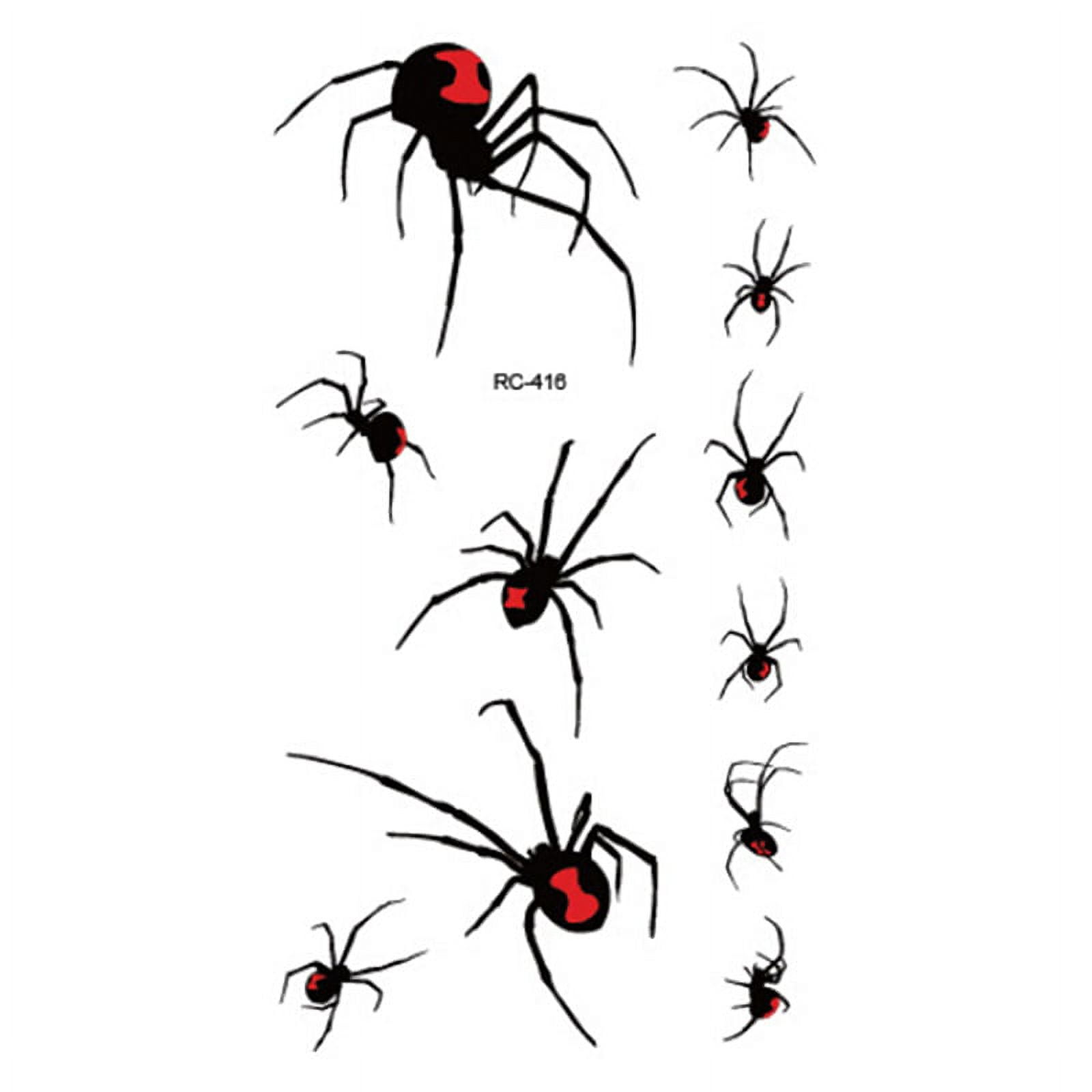 Realistic Black Halloween Spider Halloween Fake Tattoos For Kids DIY Small  Stickers With Scarecrow And Skull Design 230926 From Bian04, $2.94