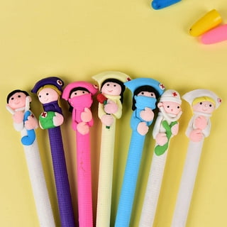  Glenmal 100 Pcs Nurse Pens Bulk Lovely Cartoon Ballpoint Nursing  Pens Black Ink Funny Retractable Nurse Ballpoint Pens for Doctor Assistants  Students Coworkers Office Nurse Gifts Appreciation Gifts : Office Products