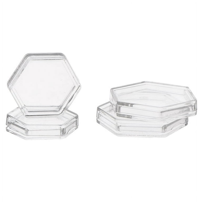 JETTINGBUY 8PCS Hexagon Protector Containers Case For Token Collection Board  Game Boxes 