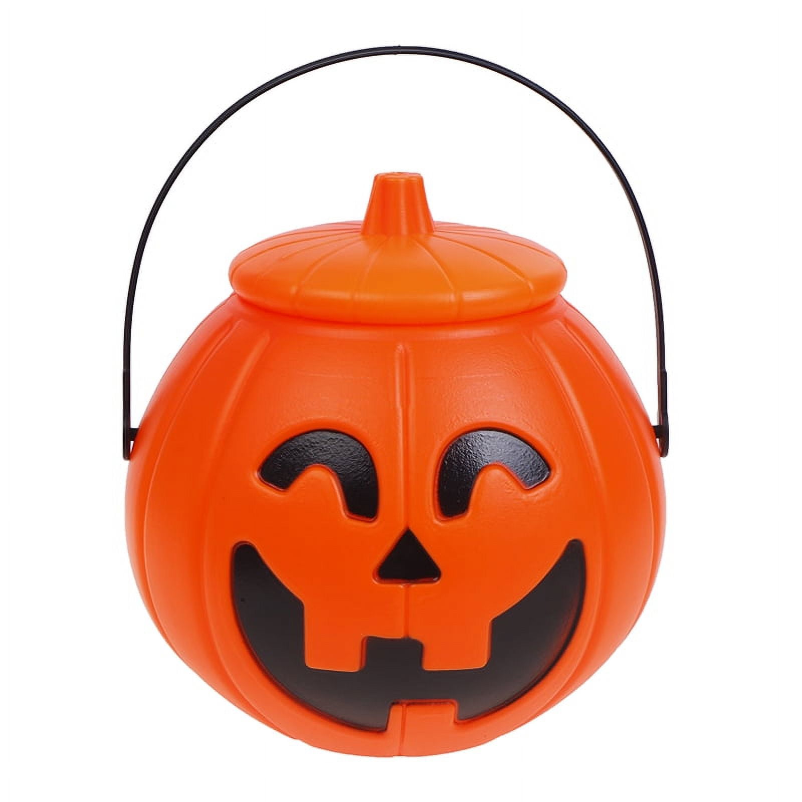 JETTINGBUY Halloween Party Props Plastic Pumpkin Bucket Decorate