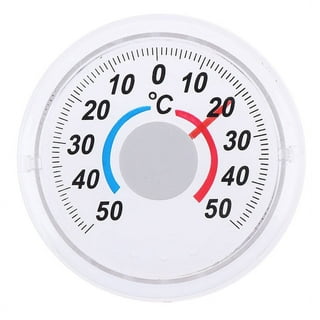 Outdoor Window Frame Thermometer 8 inch tall White Plastic 