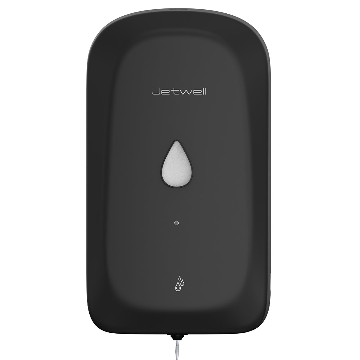 JETWELL Wall-Mounted Matte Black Liquid Drop 34 oz Soap & Lotion Dispenser