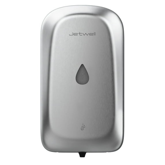 JETWELL Wall-Mounted Silver Liquid Drop 34 oz Soap Dispenser