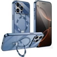 thumbnail image 1 of JETeacka Magnetic for iPhone 15 Pro Max Case with Stand MagSafe Compatible Camera Protection Military Drop Protection Not Yellowing Slim Cover, Blue, 1 of 7