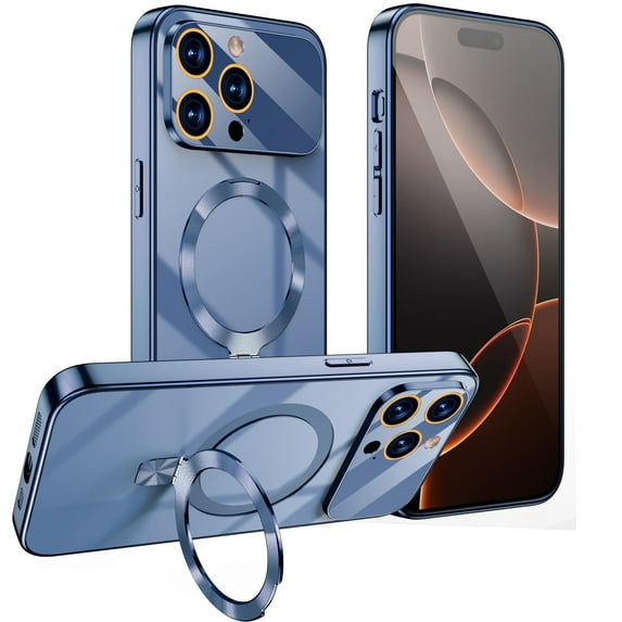 JETeacka Magnetic for iPhone 15 Pro Max Case with Stand MagSafe Compatible Camera Protection Military Drop Protection Not Yellowing Slim Cover, Blue