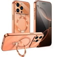 thumbnail image 1 of JETeacka Magnetic Case for iPhone 14 Pro Max with Stand MagSafe Compatible Camera Protection Military Drop Protection Not Yellowing Slim Cover, Orange, 1 of 7