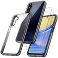 thumbnail image 1 of JETech 3 in 1 Case for Samsung Galaxy A15 5G / 4G 6.5-Inch, with 2-Pack Screen Protector, Tempered Glass Film, Shockproof Bumper Phone Protective Cover Clear Back (Black), 1 of 6