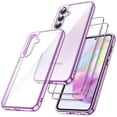 thumbnail image 1 of JETech 3 in 1 Case for Samsung Galaxy A35 5G, with 2-Pack Screen Protector, Tempered Glass Film, Shockproof Bumper Phone Protective Cover Clear Back (Purple), 1 of 6