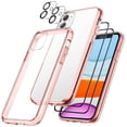 thumbnail image 1 of JETech 3 in 1 Case for iPhone 11 6.1-Inch, with 2-Pack Screen Protector and 2-Pack Camera Lens Protector, Full Coverage Tempered Glass Film, Shockproof Bumper Phone Cover (Rose Gold), 1 of 7